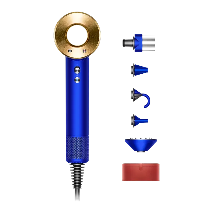 Dyson Supersonic™ hair dryer in Blue/Gold.